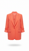 Vivid Coral Relaxed Blazer